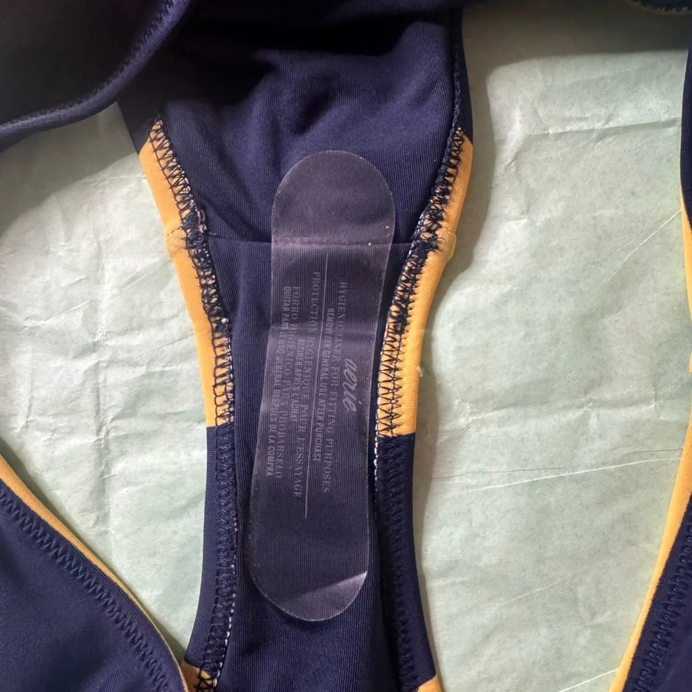 NWOT Aerie Women’s Blue and Gold Swim BIKINI